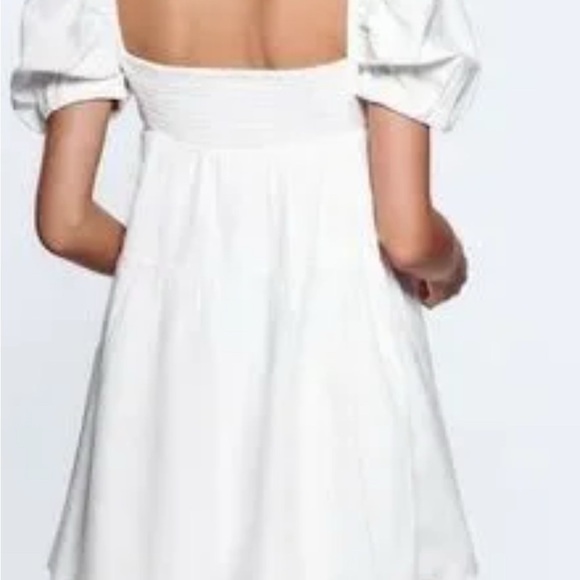 Zara White Puff Sleeve Sundress Color White Size Small - Picture 2 of 12